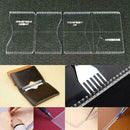Acrylic Clear Craft Pattern Template Set Tools For Leather Bag Wallet Craft F8V5