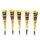 5pc dark black instant herbal henna cone temporary tattoo kit body LJ