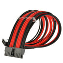 New  24-Pin Motherboard Extension Power Cable Black&Red Computer Compone CFW