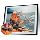 5D Full Round Girl DIY Diamond Painting Rhinestone Picture Decor (LG300)