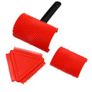 Red Painting Roller Decoration Empaistic Grain Painting Roller with PHandle