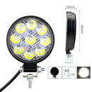 27W Round LED Work Light Flood Beam Offroad Car Driving Fog Lamp 5D  OZ