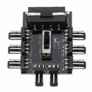 1 to 8 Channel Hub IDE Interface Power Splitter For 2A 12V 3Pin Fan 5.3*5*1.5 cm