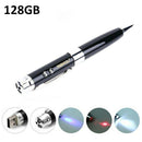 Multi-function USB Flash Drive LED Light Money Detector Writing Pen - 128GB