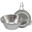 1Pc Stainless Steel Bowl Portable Camping Cookware Outdoor Mini Cup Tablewa