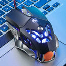 V9 6 Keys USB Wired 2400DPI Adjustable Mice Macro Definition RGB Gaming Mouse