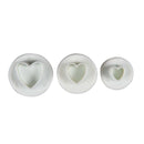 Set of 3 Sugarcraft Heart Plunger Cutter by