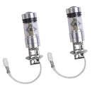 2pcs H3 Auto Replacement 100W 6000K Iceberg Blue LED Fog Driving Light Bulbs