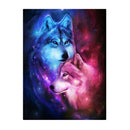 2 Sets Wolf DIY 5D Diamond Painting Tiger Embroidery Art Kits Room Decor