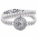 Duoya Brand Korea Luxury Brand Pearls Bracelet Watch Women Female Ladies Dr