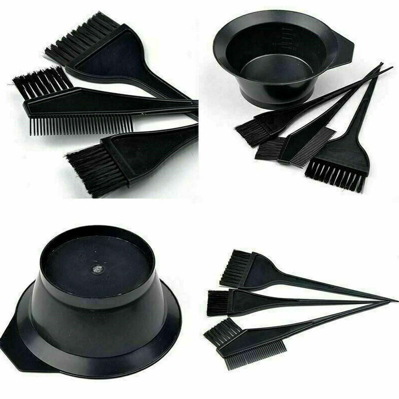 4x Hair Dye Colouring Bowl Comb Brushes Tint Set Hairdressing Salon Tool set.