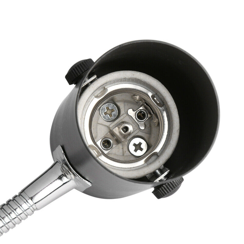 E27 Heating Reptile Lamp Holder Clip-on Bulb with Cover Pet Light (Black) A