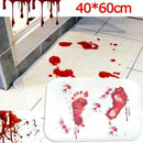 Blood Bath Mat Footprints Rugs Towel Bath Floor Mat Horror Halloween Bloody D0E0