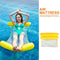 Water Hammock Foldable Inflatable Air Mattress Swimming Pool Beach (Yellow)
