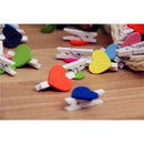 50 pcs Mini Hearts Wooden Pegs Photo Clips Craft Wedding Party Xmas Decor PEJ