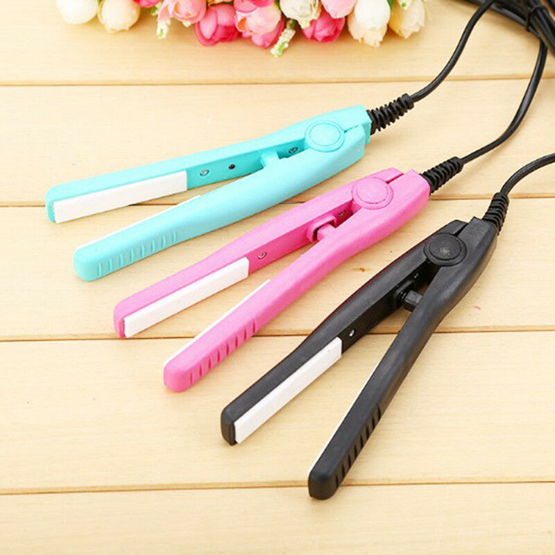 Mini Practical Electric Hair Styling Ceramic Straightener Curler Iron Roller_3C