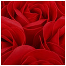 6 Pcs Red Scented Bath Soap Rose Petal in Heart Shape Box