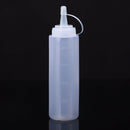 6pcs Plastic Clear 8oz Squeeze Bottle Condiment Dispenser Mustard Sauce Ketchup