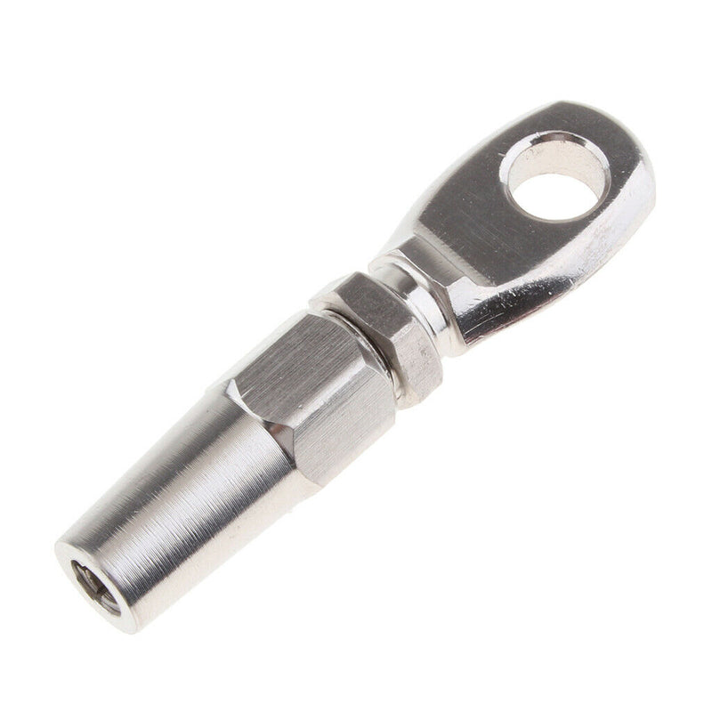 2X 316 Stainless Steel Wire Cable Rope Eye DIY Fitting Rigging Hardware 6mm