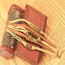 Cool Punk Infinity Believe Dream Leather Cute Charm Bracelet Bangle Bronze Hot