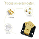 2-Way Power Distribution Block Power/Ground Splitter 0/4gauge Hot AWG Audio L8M7