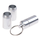 1Pc 4 Grids Pill Box Case Bottle Waterproof Aluminum Drug Holder Contai-OZ