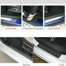 4X Car Universal Carbon Fiber Car Door Plate Sill Scuff Cover Anti Scratch