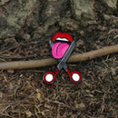 Creative Red Lip Brooch Fashion Scissors Pins Badge Backpack Jacket Gift