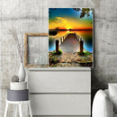 Sunset Bridge 5D Full Drill Round Diamond Painting Cross Stitch Mosaic Art