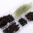 120pcs Carp Fishing Safety Clips & Q Shape Swivels Rigs Tube Terminal Tackle