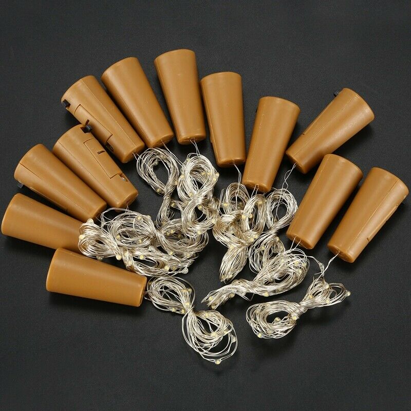 Cork Lights for Wine Bottle, Wine Bottle Lights 12 Pack 6.5ft 20 LED Wine C D5F2