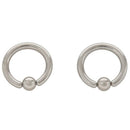 5X(1 pair Stainless Steel Captive Bead Ear Rings Hoop BCR Studs Piercing J V5R9)