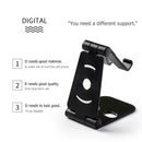 Double-Folded ABS Multi-Angle Mobile Phone Holder Tablet Stand (Black)