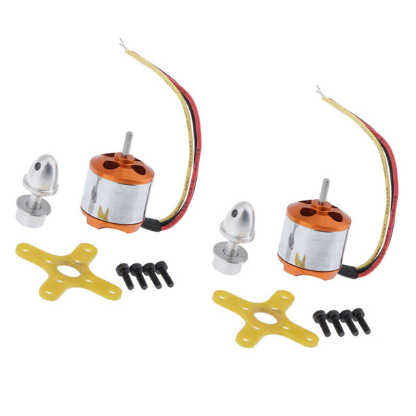 2 Sets A1510 2200KV Brushless Drone Outrunner Motor for RC Aircraft