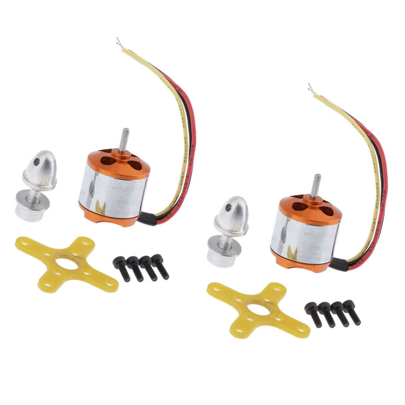 2 Sets A1510 2200KV Brushless Drone Outrunner Motor for RC Aircraft