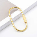 Durable brass screw lock clip key chain ring, simple style car keychain Nice Gif