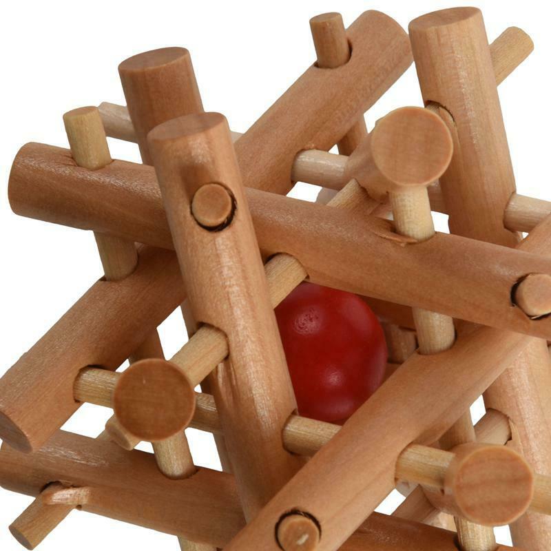 Wooden Twelve Sisters Take the ball cage Lock Interlocking Logic Puzzle Bur C7M6