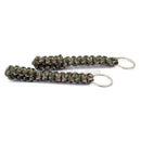 2 pcs Key Chain Ring Paracord Survival Parachute Rope for Outdoor Camping Camo