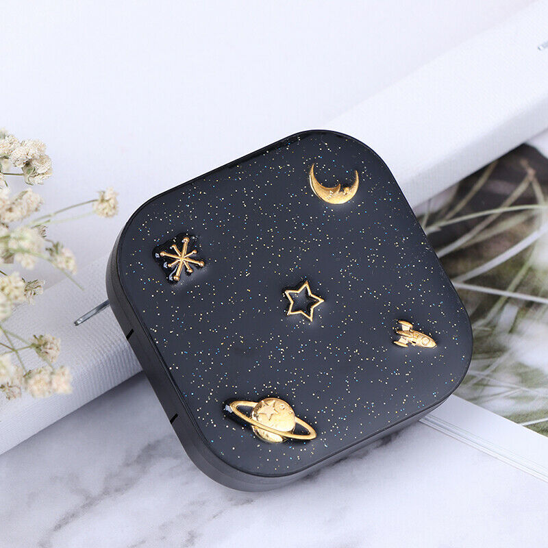 Stars Moon Mini Contact Lens Case Box Container Holder Eye Care Kit Set Mir BX