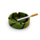 Portable Silicone Rubber Ashtray Soft Round Camouflage Ashtray T8X1