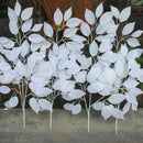 One Dozen Artificial White Leaves Wedding Festival Celebration Background R