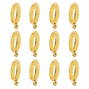 Plastic Curtain Rod Ring Net Rail Pole Hanging Hook Bracket Eyelets Golden