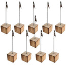 10pcs Wooden Card Holder Stand Photo Memo Notes Clip Desktop Craft Decor