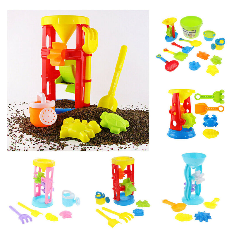 6 Pieces Beach Sand Toys Set - Sandbox Water Wheel Sandglass, Shovel and Animal