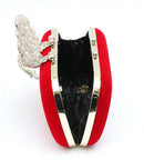 Crystal Womens Clutch Evening Handbag Wedding Party Purse Banquet Bags Red