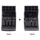4X(Atx 8pin Male 180 Degree Angled To 8pin Female Power Adapter For DesktopB6W7)