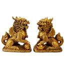 Feng Shui Pure Copper Kylin Dragon Horses Kirin Lucky Ornament Wealth Prosperity