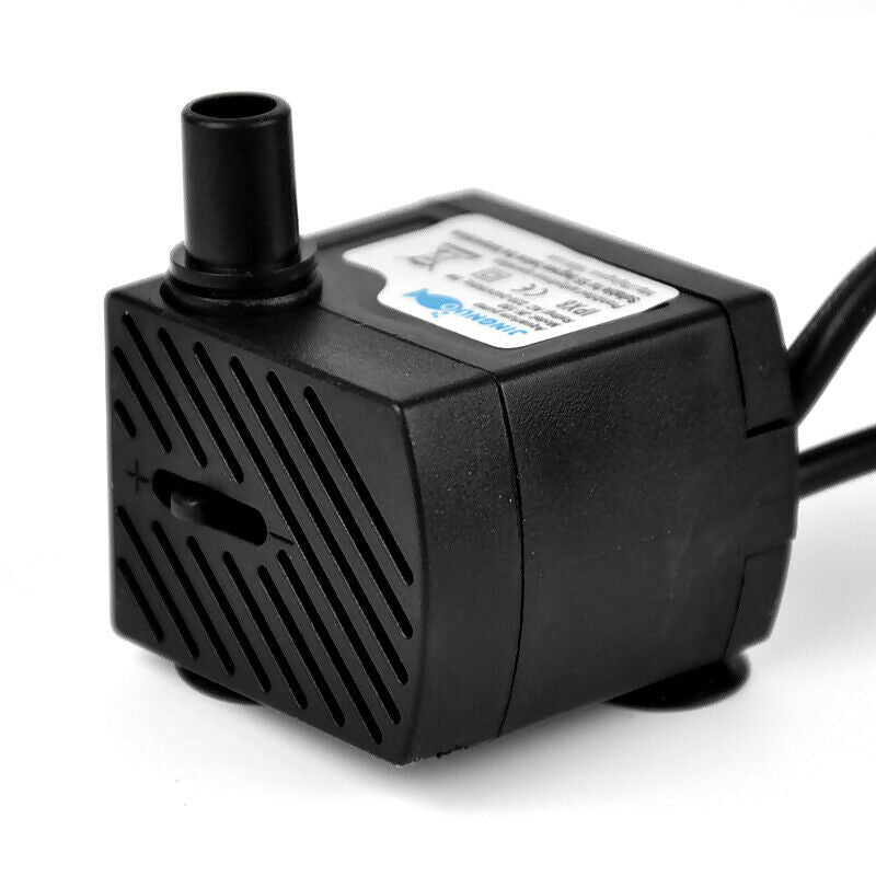 3W Small Submersible Water Pump with 4 LED Light For Aquarium Rockery Fountain