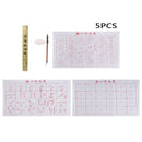 5X No Ink Magic Water Writing Cloth Brush Gridded Fabric Mat Calligraphy T HAR