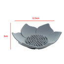 Draining Soap Dish Soap Box Plate Lotus Shape Silicone Box Holder Portable  B9Q7